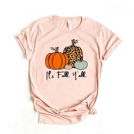 Simply Sage Market Women's It's Fall Y'all Pumpkins Short Sleeve Graphic Tee image {4}