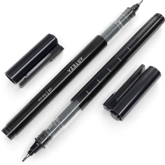 Arteza Liquid Micron Pen Black Pigment Ink - 5 Piece image {1}