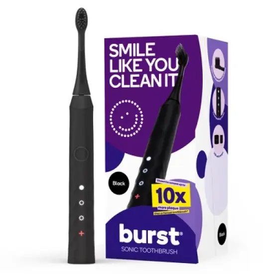 burst Sonic Rechargeable Electric Toothbrush - Black image {6}