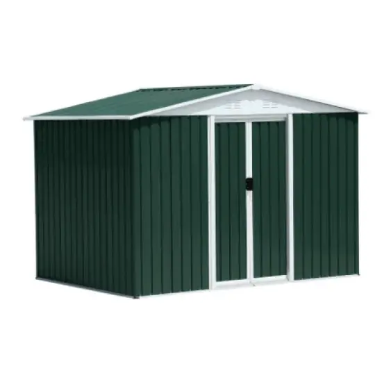 10&times;6 FT Large Outdoor Storage Shed with Aluminum Alloy Frame, Weather-Resistant Metal Tool Shed for Garden or Backyard &ndash; The Pop Home image {2}