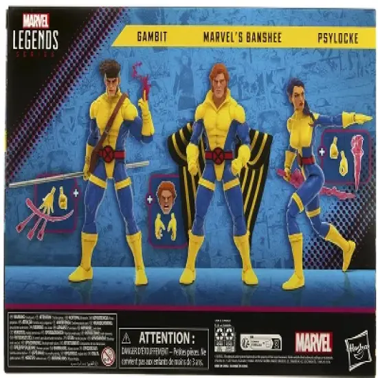 Banshee, Gambit and Psylocke 6-Inch Scale Three-Pack | The Uncanny X-Men | Marvel Legends 60th Anniversary Action figures image {3}