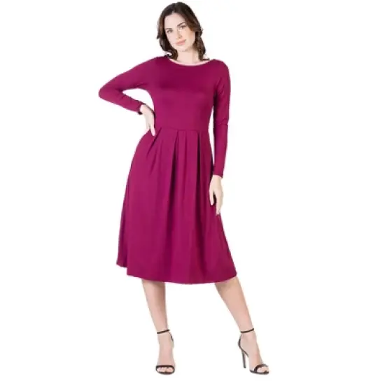 Midi Length Pocket Womens Dress image {11}