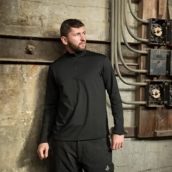 RefrigiWear Men's Flex-Wear Top Base Layer Shirt Zip Mock Neck image {5}