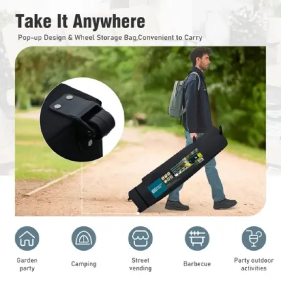 Captiva Designs 10&rsquo;x10&rsquo; Pop-Up Canopy Tent with Sidewalls &ndash; Easy Setup, Waterproof, and Ventilated for Outdoor Events and Parties image {14}