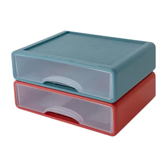 YIYIBYUS Desk Organiser With 6 Drawers, Plastic Office Table Organiser image {4}