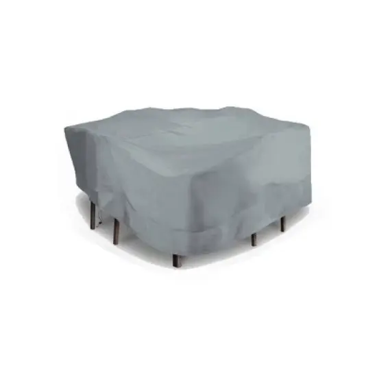 Eevelle 38" Meridian Square Table Fire Pit Cover Silver image {9}