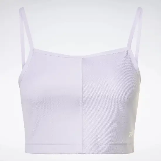 Reebok Yoga Performance Rib Crop Top Womens Athletic T-Shirts image {5}
