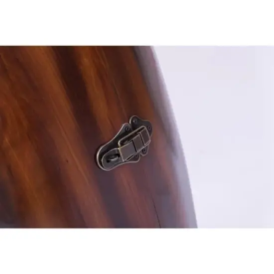 Vintiquewise Rustic Lockable Barrel Shaped Wine Bar Cabinet Wooden End Table image {2}