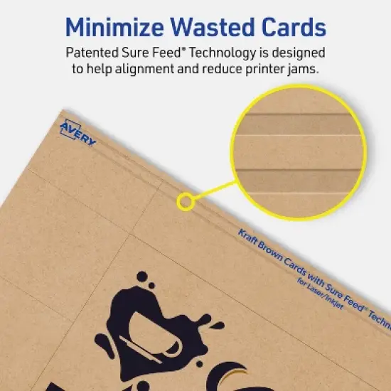 Avery Printable Rectangle Cards, 3" x 5", Kraft Brown, 30ct image {3}
