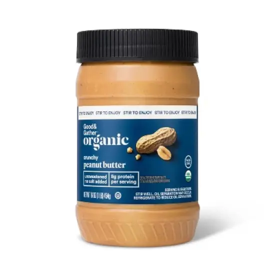Organic Stir Peanut Butter Crunchy - 16oz - Good & Gather&trade; image {3}