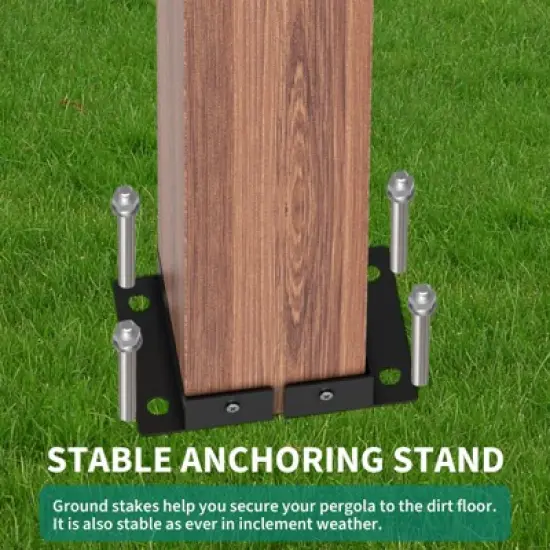 Wooden Pergola - 12'X14' Cedar Wood with Retractable Shade Canopy, Durable Rot-Resistant, Versatile image {3}