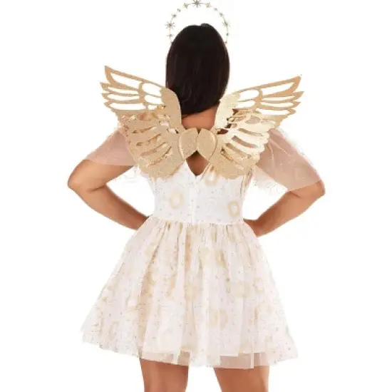 HalloweenCostumes.com Women's Plus Size Gold Starburst Angel Halloween Costume | Adult Plus Size Angel Costumes image {2}