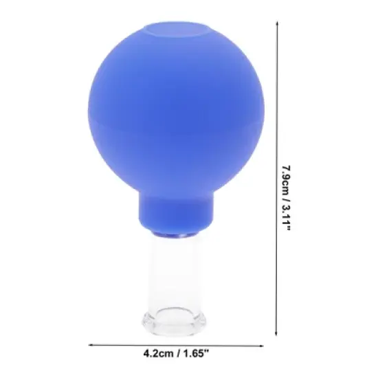 Unique Bargains Convenient Cupping Facial Tool Blue 1 Pc image {1}