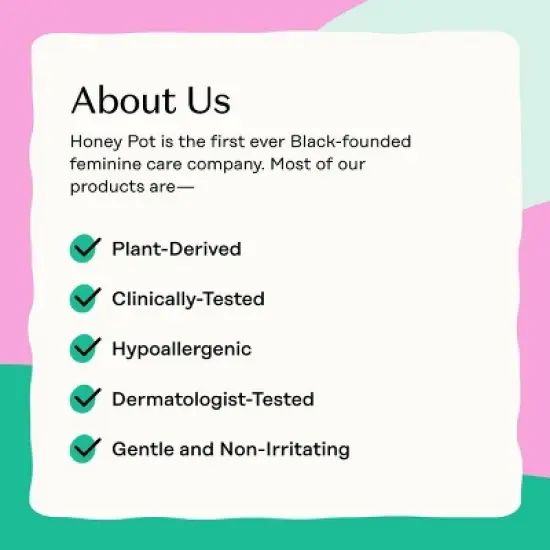 The Honey Pot Company 100% Organic Cotton Cover Cooling Herbal Infusion Overnight Pads - 12ct image {9}