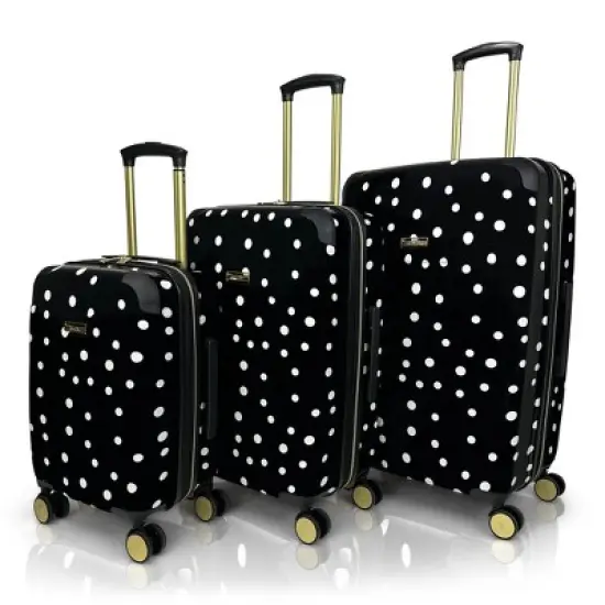 Jenni Chan Polka Dot 3-Piece Hardside Spinner Set image {8}