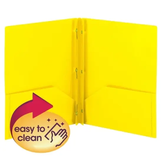 Smead Poly Two-Pocket Folder with Tang Style Fasteners, Letter Size, 3 per Pack image {7}