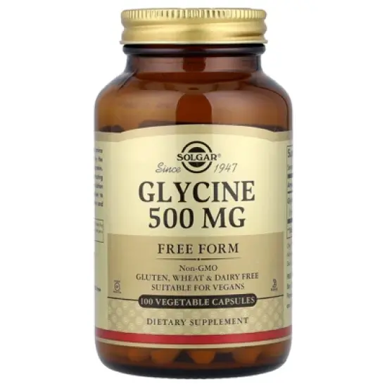 Solgar Glycine, 500 mg, 100 Vegetable Capsules image {4}