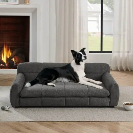 ORRD Large Dog Sofa Bed, Durable Elevated Pet Bed with Soft Linen Fabric for Big & Oversized Dogs image {2}
