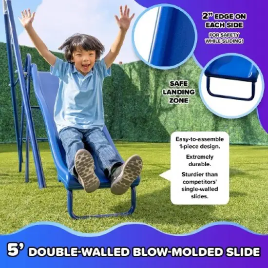Sportspower Metal Swing Set with Mini Trampoline image {1}
