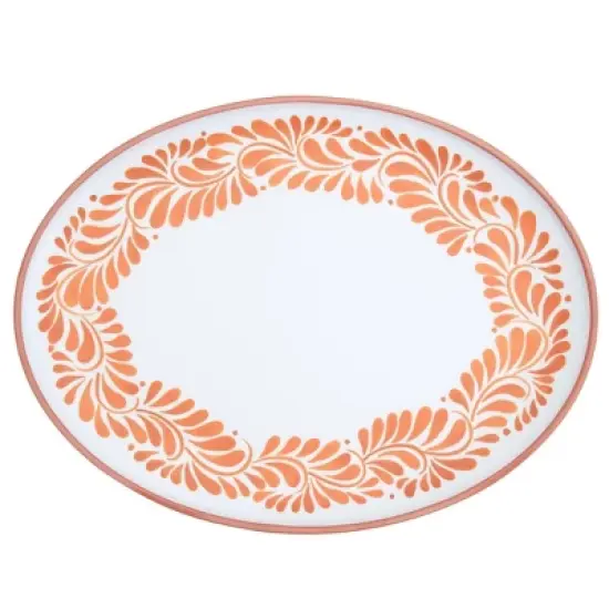 Infuse 2pc Melamine Oval Platter Set Orange image {1}