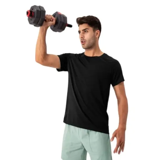 Anna-Kaci Active Men's Lightweight Performance T-Shirt with Moisture-Wicking Fabric and Raglan Sleeves image {3}