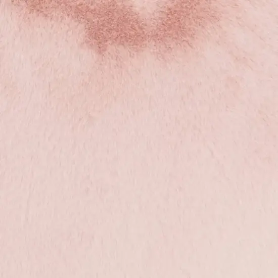 Rabbit Faux Fur Heart Throw Pillow Blush - Mina Victory image {5}