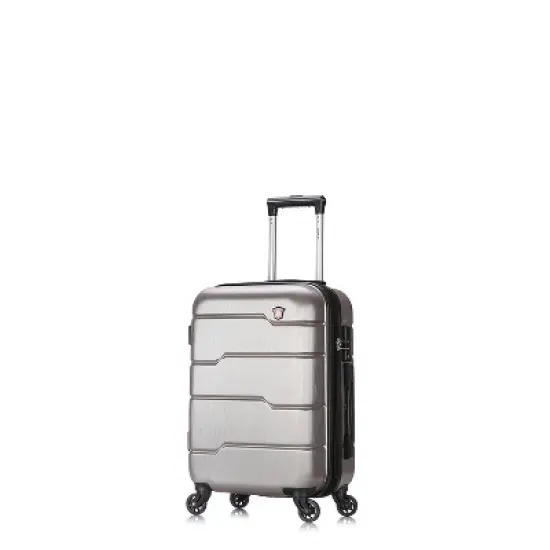 DUKAP Rodez Lightweight Hardside Large Checked Spinner Suitcase image {12}