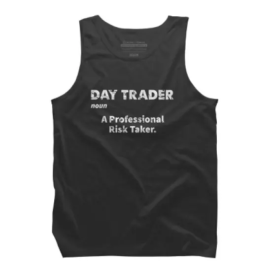 Men's Design By Humans Day Trader Definition By MadderTees Tank Top image {3}