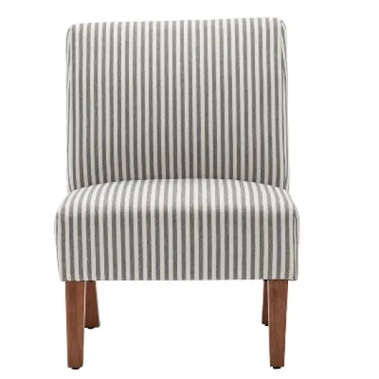 Armless Slipper Accent Chair Striped - WOVENBYRD image {11}