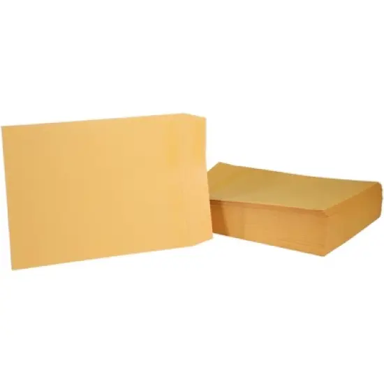 School Smart Grip Seal Envelopes, 10 x 13 Inches, Kraft, Pack of 100 image {2}