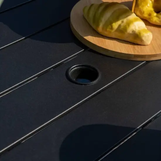 5pc Patio Dining Set with Steel Table & Rattan Chairs - Captiva Designs image {2}