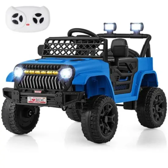Costway 12V Kids Ride on Truck Car w/ Parental Remote 3 Speeds LED Lights & Music Player image {11}