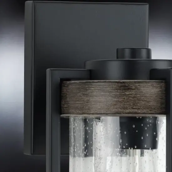 Urban Ambiance Luxury Farmhouse Outdoor Wall Sconce 13''H x 6.375''W,  Midnight Black Finish,  Newark Collection, UHP1350 image {5}