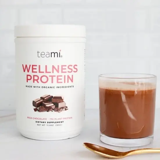 Teami Rich Chocolate Wellness Protein Dietary Vegan Supplement - 13.6oz image {3}