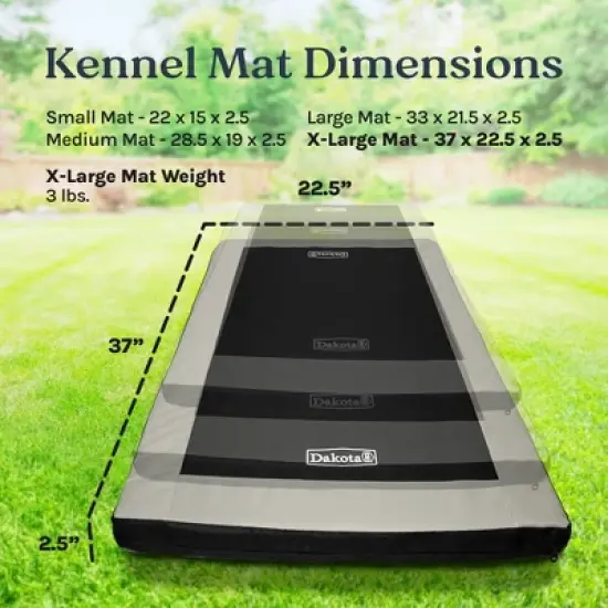 Dakota 283 Washable Portable Foam Cushioned Padded Indoor Dog Kennel Mat, Crate Cage Bed for Dogs and Pets, Black/Gray, X-Large image {1}