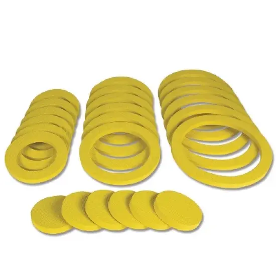 S&S Worldwide Foam Ring And Disc Set, Yellow, Pk24 image {2}