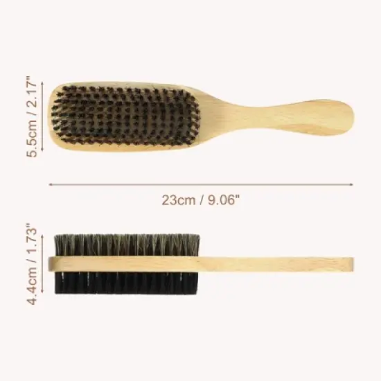 Unique Bargains Men's Dual Side Beard Bristle Hair Brush 1 Pc image {3}