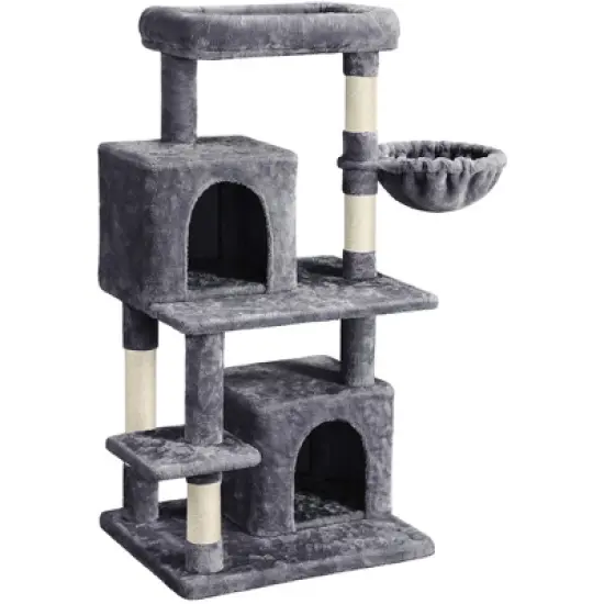 Yaheetech 3-Level Plush Cat Tower with 2 Condo for Small Cats image {7}