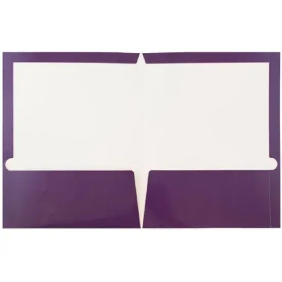 JAM 6pk Glossy Paper Folder 2 Pocket - Purple image {1}