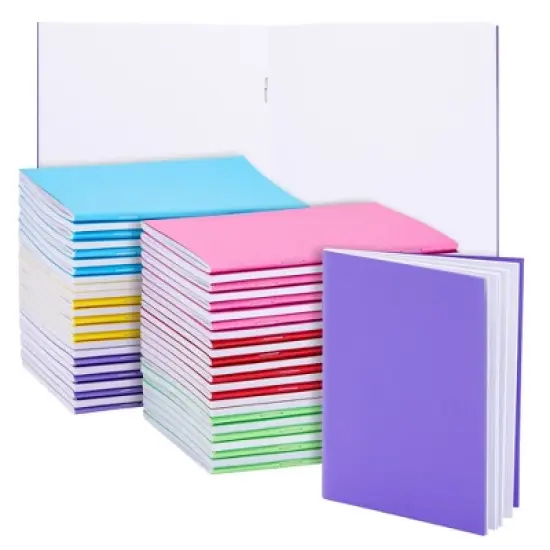 Paper Junkie 48 Pack Unlined Pocket Size Notebook, Blank Books For Kids To Write Stories Bulk Set, 6 Colors, 4.3 x 5.5 In image {5}