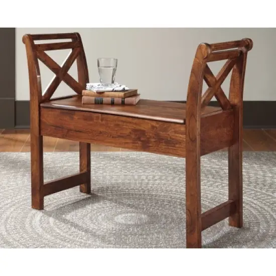 Abbonto Accent Bench Warm Brown - Signature Design by Ashley image {1}