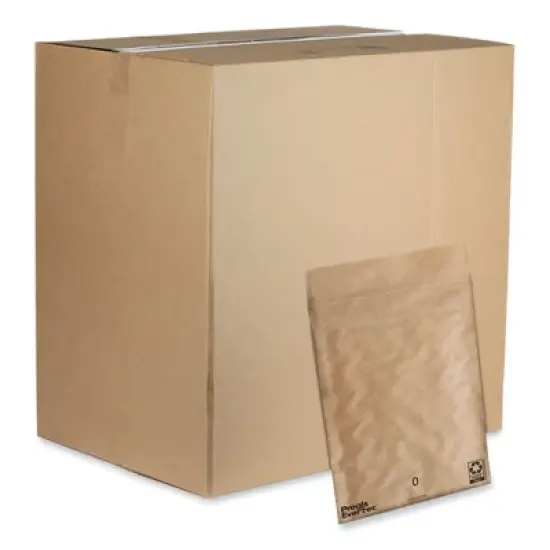 Pregis EverTec Curbside Recyclable Padded Mailer, #0, Kraft Paper, Self-Adhesive Closure, 7 x 9, Brown, 300/Carton image {5}