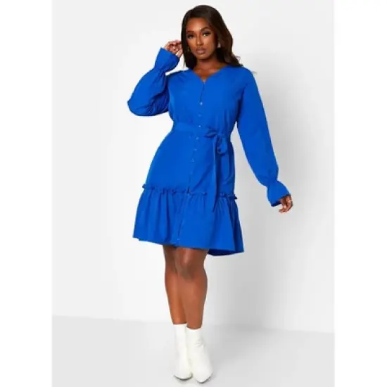 Rebdolls Women's Plus Tiered Sleeve Mini A Line Dress image {3}
