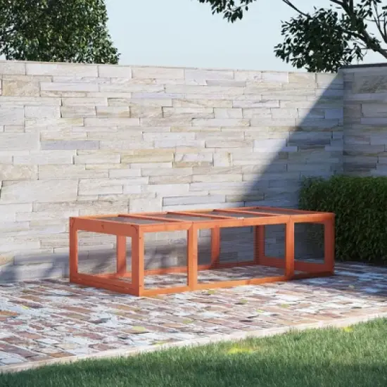 Akoasm Large Wooden Rabbit Hutch & Shelter With Lockable Door,Enclosure Run For Small Animal Outdoor-Natural image {2}