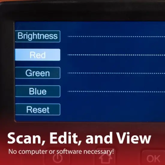 Magnasonic 24MP Film Scanner with Large 5" Display & HDMI, 35mm Slide Film Holder, Converts Film & Slides into JPEGS - Black image {6}