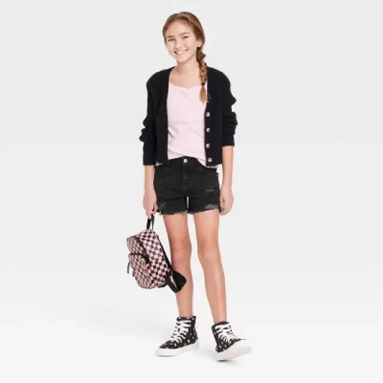 Girls' Mid-Rise Jean Shorts - art class&trade; image {2}