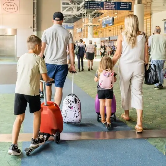 Kiddietotes Kids' Hardside Carry On Suitcase Scooter image {8}