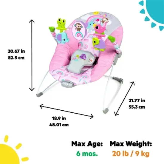 Bright Starts Pink Paradise Vibrating Bouncer image {12}