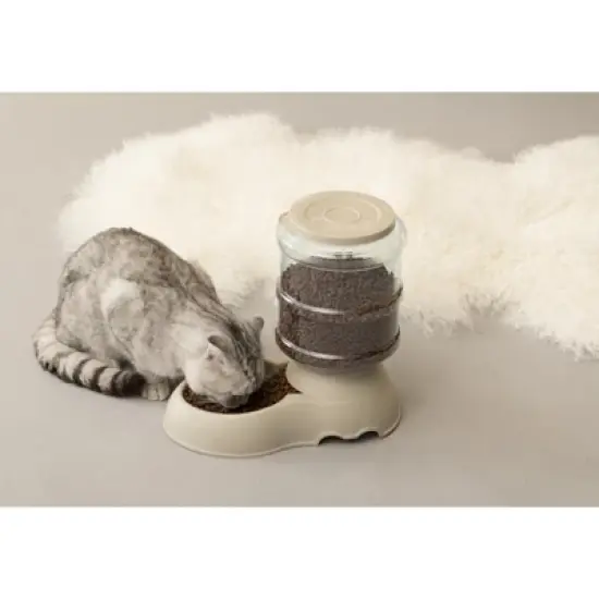 PawsMark Automatic Self Dispensing Gravity Pet Feeder and Waterer for Cats and Dogs image {9}