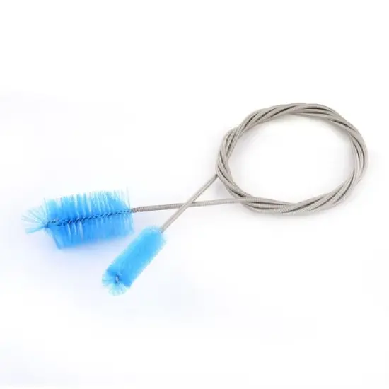 Unique Bargains Aquarium Flexible Spring Air Tube Hose Pipe Cleaning Brush Blue 66 inch Length image {3}